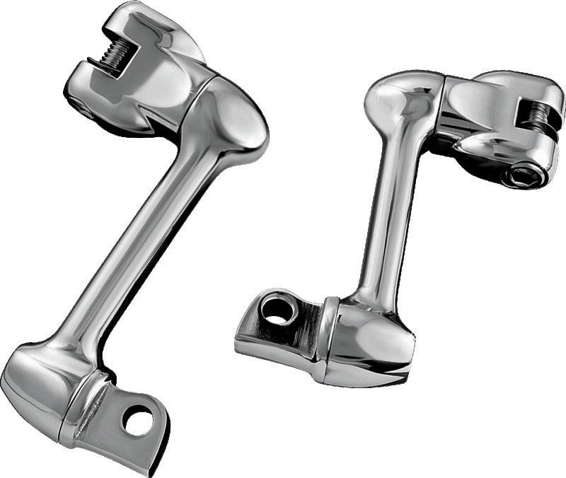 Kuryakyn 4in Adjustable Lockable Offsets With Male Mount Adapter Chrome - 4557
