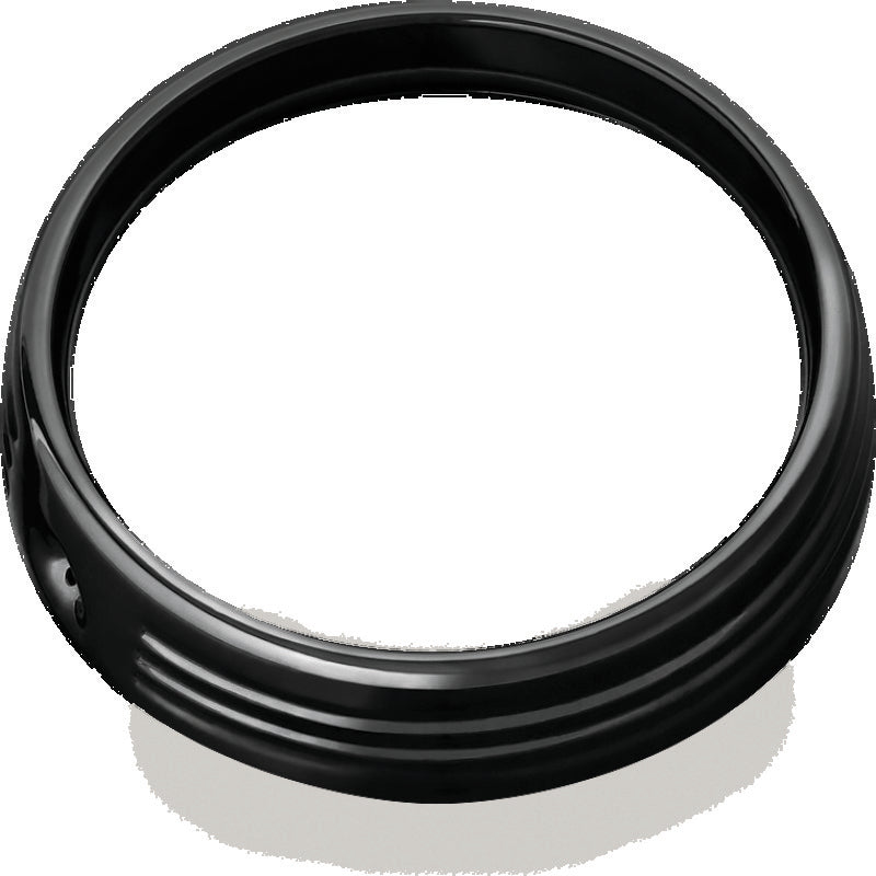 Kuryakyn 7in Headlight Trim Ring Black - 6916