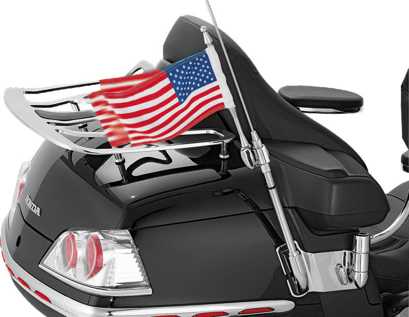 Kuryakyn Antenna Flag Mount With Flag 2001-2017 GL1800 Chrome - 4233
