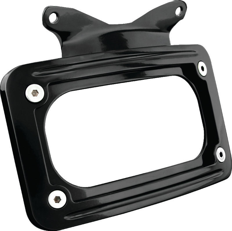 Kuryakyn Curved License Plate Mount Black - 3147