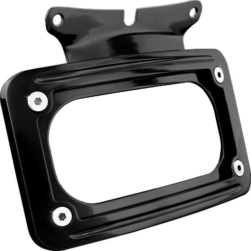Kuryakyn Curved License Plate Mount Black - 3149