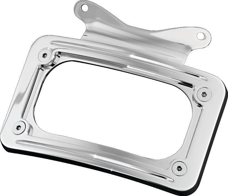 Kuryakyn Curved License Plate Mount Chrome - 3157