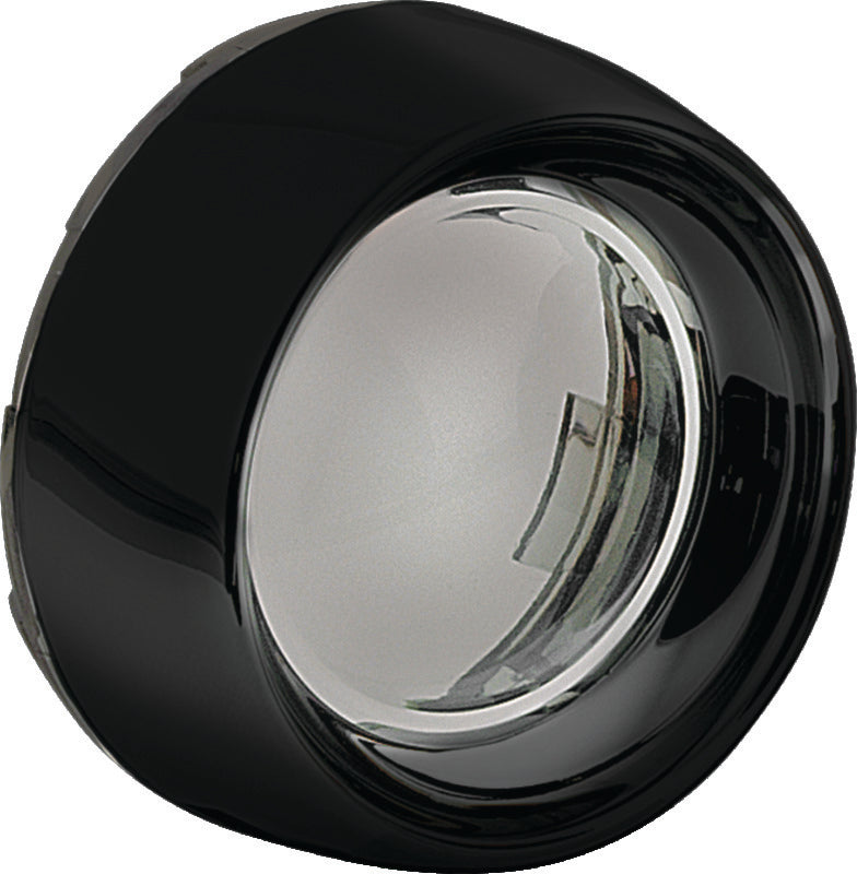 Kuryakyn Deep Dish Bezel For Bullet Turn Signals Smoke Lens Gloss Black - 5480