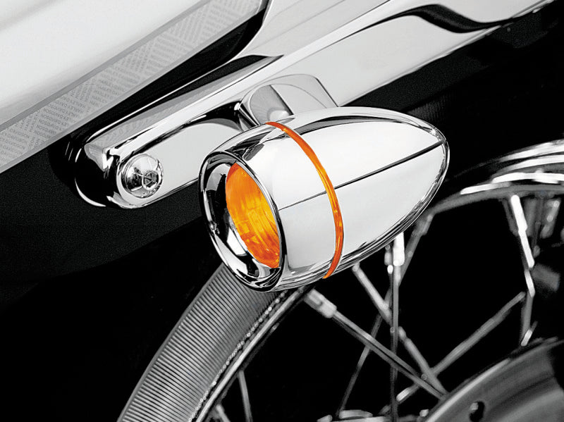 Kuryakyn Deep Dish Bezel With Amber Lens Chrome - 2108