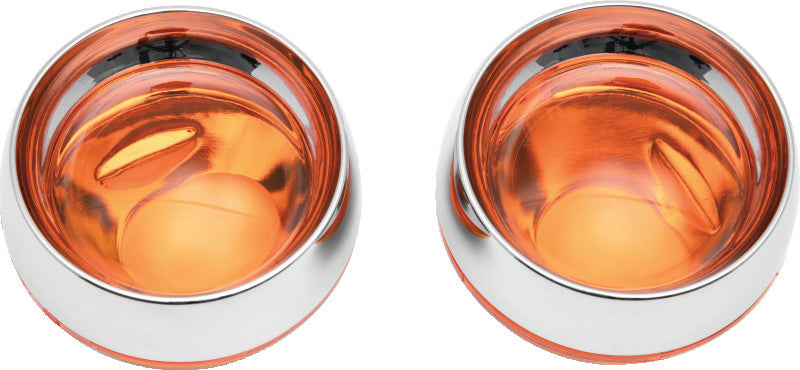 Kuryakyn Deep Dish Bezels With Amber Lenses - 2268