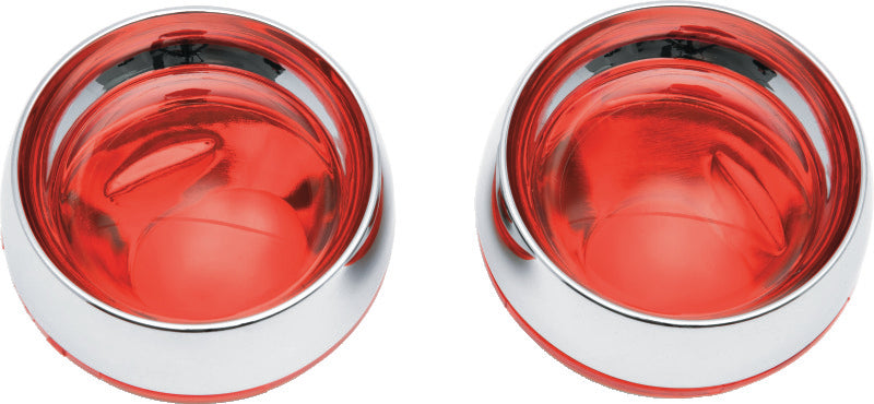 Kuryakyn Deep Dish Bezels With Red Lenses - 2269