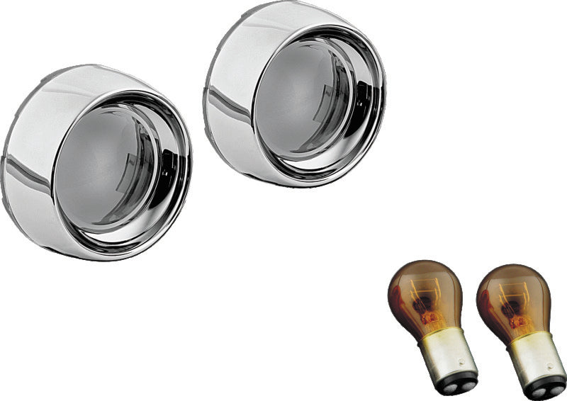Kuryakyn Deep Dish Bezels With Smoke Lenses Red Light - 2270