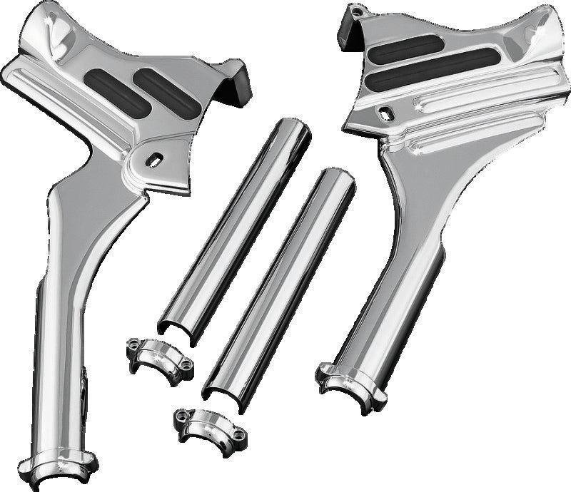 Kuryakyn Deluxe Neck Covers 1995-2007 Touring Models Chrome - 7866