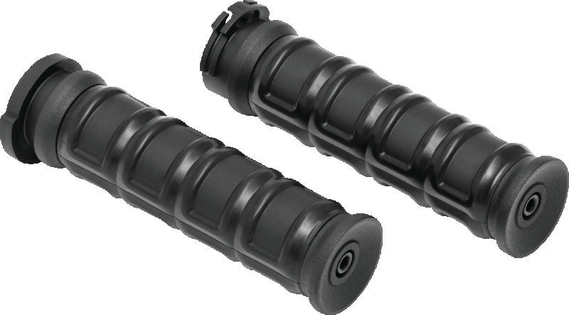 Kuryakyn Dillinger Grips Dual Cable Satin Black - 6673