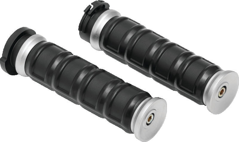 Kuryakyn Dillinger Grips Dual Cable Silver - 6672