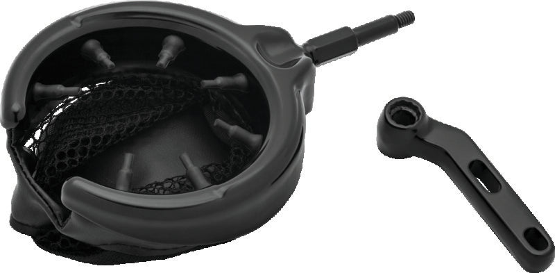 Kuryakyn Drink Holder Mesh Basket with Perch Mount Universal Gloss Black - 1738