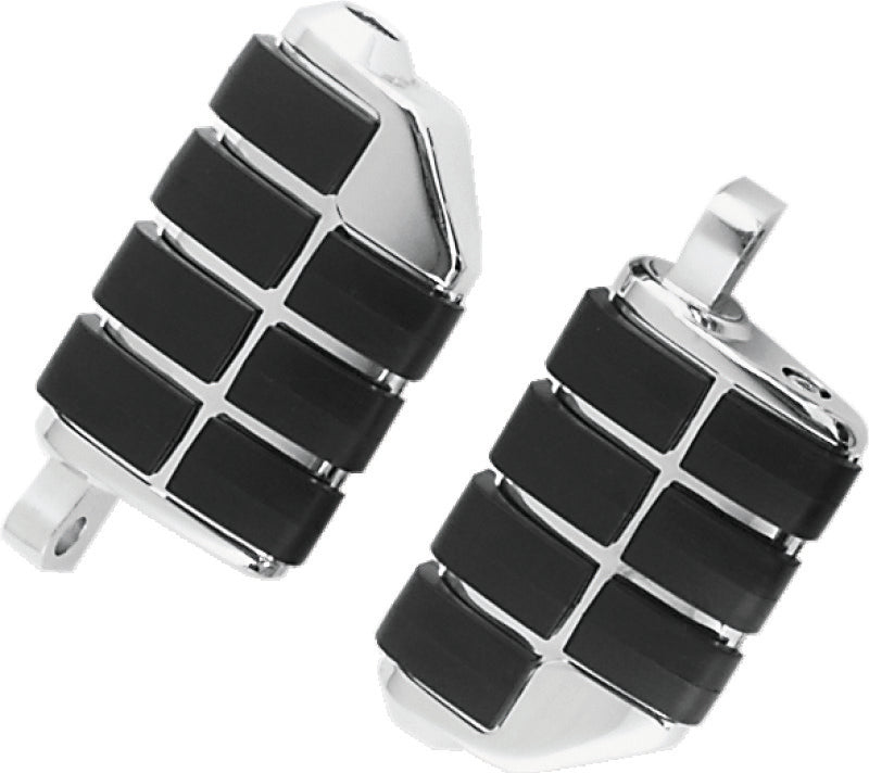 Kuryakyn Dually ISO Peg With Male Mount Adapter Chrome (Pair) - 8028