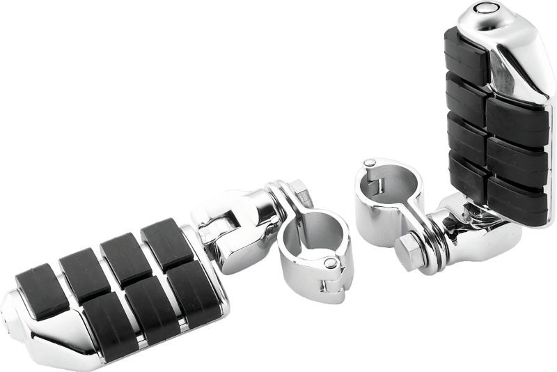 Kuryakyn Dually ISO Pegs With 1-1/4inch Clamp Chrome (Pair) - 7992