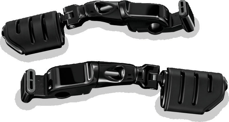 Kuryakyn Ergo II Trident Dually ISO Pegs With Long Arms Gloss Black - 3995