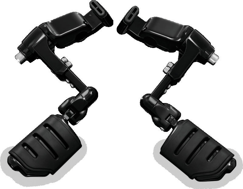 Kuryakyn Ergo III Adjustable Mount With Trident Dually ISO Pegs Gloss Black - 3990