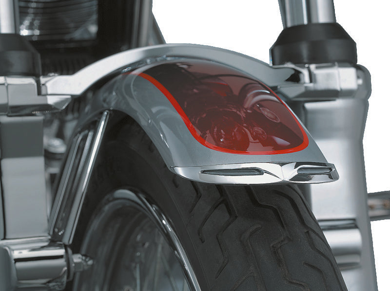 Kuryakyn Fender Tip Front Leading Edge Most Narrow FXST XL Dyna Models Chrome - 9012