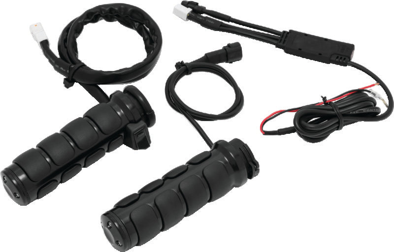 Kuryakyn Heated ISO Grips Dual Cable Gloss Black - 6473
