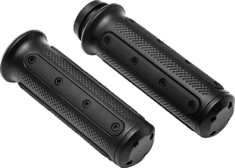 Kuryakyn Heavy Industry Grips Throttle-By-Wire Black - 6123