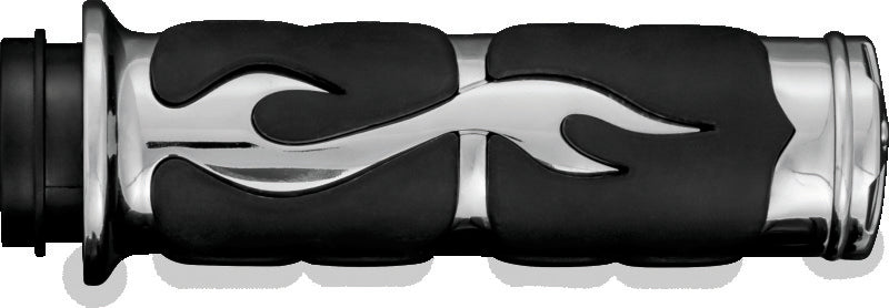 Kuryakyn ISO Flame Grips Metric Chrome - 6261