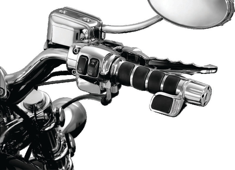 Kuryakyn ISO Grip With Contoured Throttle Boss Throttle-By-Wire Chrome - 6343