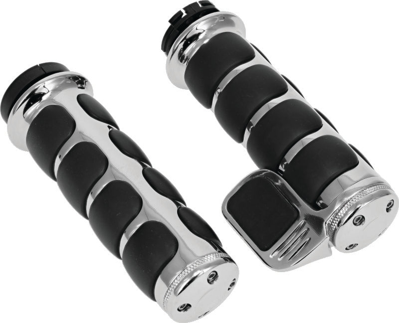 Kuryakyn ISO Grip With Throttle Boss Dual Cable Chrome - 6342
