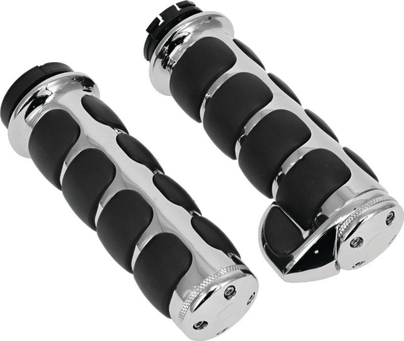 Kuryakyn ISO Grips With Throttle Boss Dual Cable Chrome - 6212
