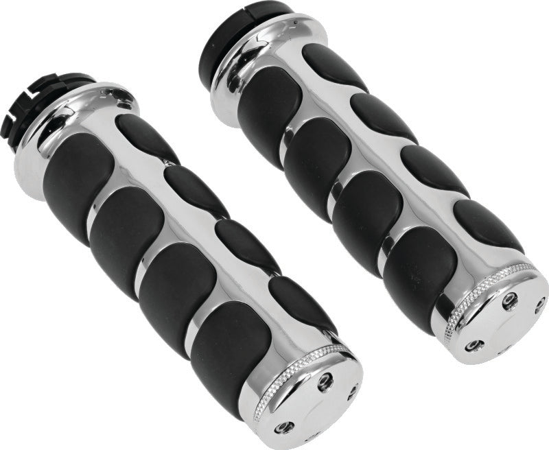 Kuryakyn ISO Grips Without Throttle Boss Dual Cable Chrome - 6205