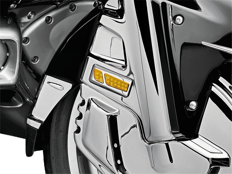 Kuryakyn L.E.D. Front Reflector Conversion Light Amber Chrome - 7455