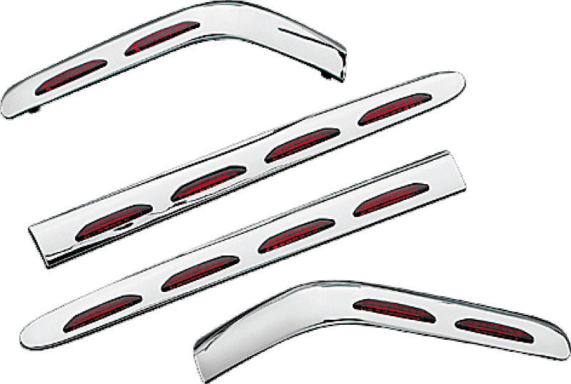 Kuryakyn L.E.D. Saddlebag Molding Set 4 Piece 2001-2010 GL1800 Chrome - 3202