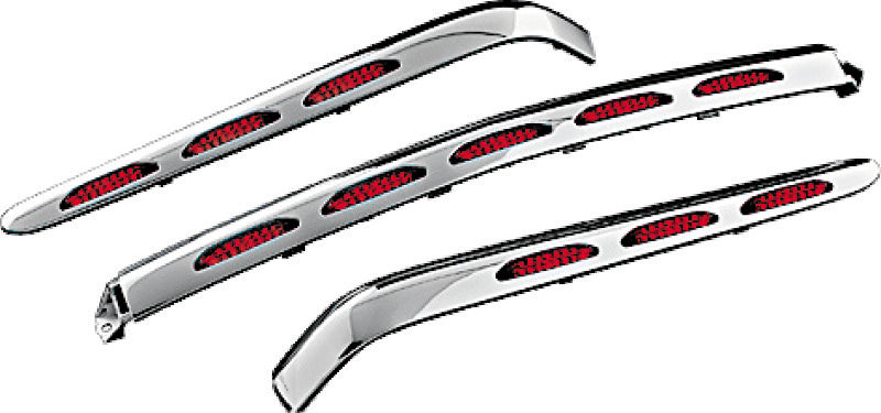 Kuryakyn L.E.D. Trunk Molding For 2001-2010 GL1800 Chrome Red Lens - 3201