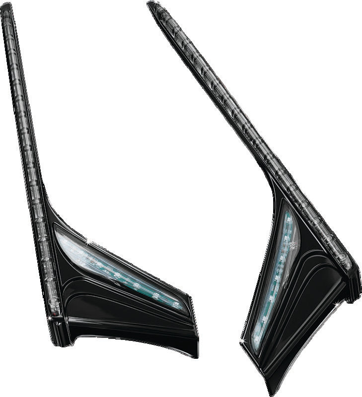 Kuryakyn L.E.D. Vertical Rear Light Strips 2012-2017 GL1800 Gloss Black Smoke Lens - 3247