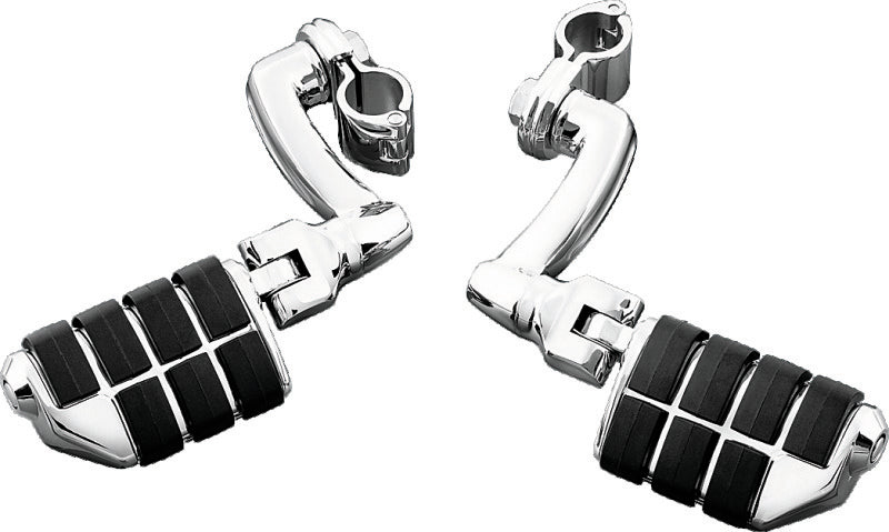 Kuryakyn Longhorn Offset Dually ISO Pegs With 1-1/4in Clamp Chrome - 4575