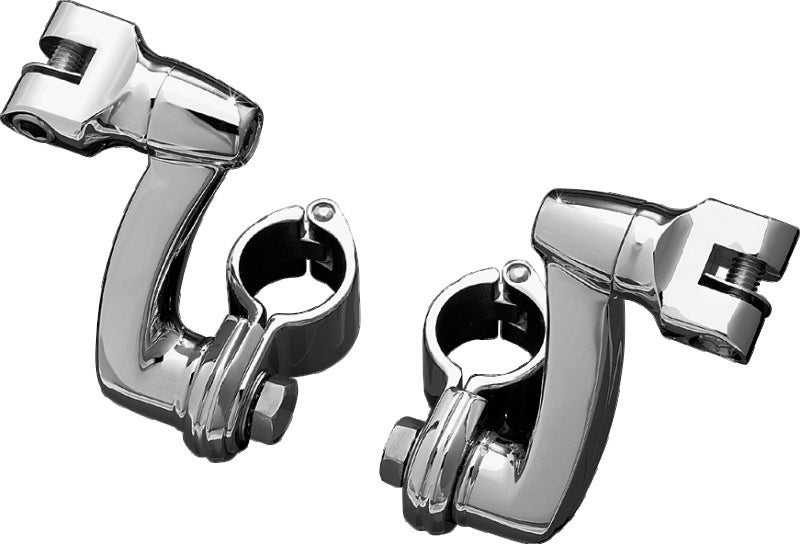 Kuryakyn Longhorn Offset Peg Mounts With 1-1/4inch Clamp Chrome - 7986