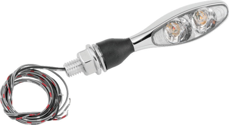 Kuryakyn Micro 1000 Dual Fuction Clear Lens Red/Red/Amber Chrome - 2532