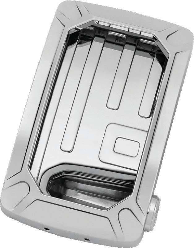 Kuryakyn Nova Curved Vertical Mount Side License Plate Holder Chrome - 3190