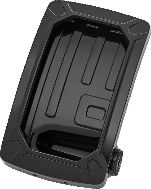 Kuryakyn Nova Curved Vertical Mount Side License Plate Holder Gloss Black - 3191