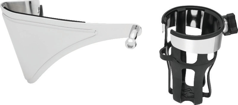 Kuryakyn Reflex Drink Holder Right Side HD Touring Passenger Mount 14 and Up Chrome - 6486