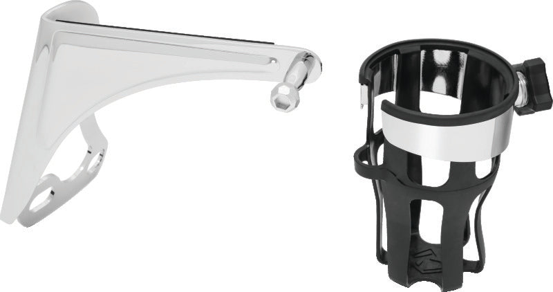 Kuryakyn Reflex Drink Holder Right Side HD Touring Passenger Mount 1996-2013 Chrome - 6488