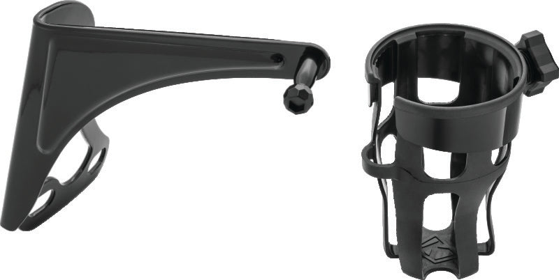 Kuryakyn Reflex Drink Holder Right Side HD Touring Passenger Mount 1996-2013 Gloss Black - 6489