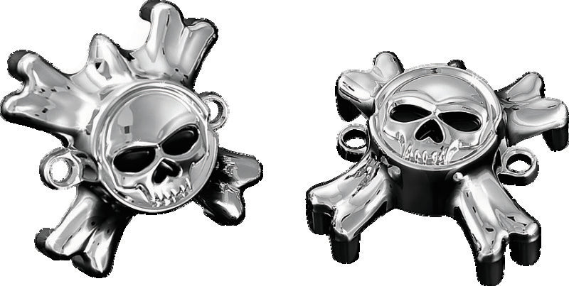 Kuryakyn Replacement Zombie Grip Emblems With Throttle Boss Chrome - 6278