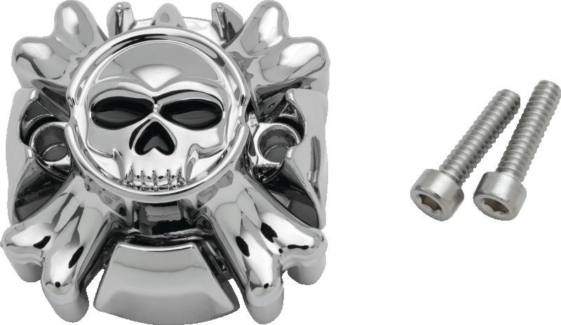 Kuryakyn Replacement Zombie Grip Emblems Without Throttle Boss Chrome - 6281