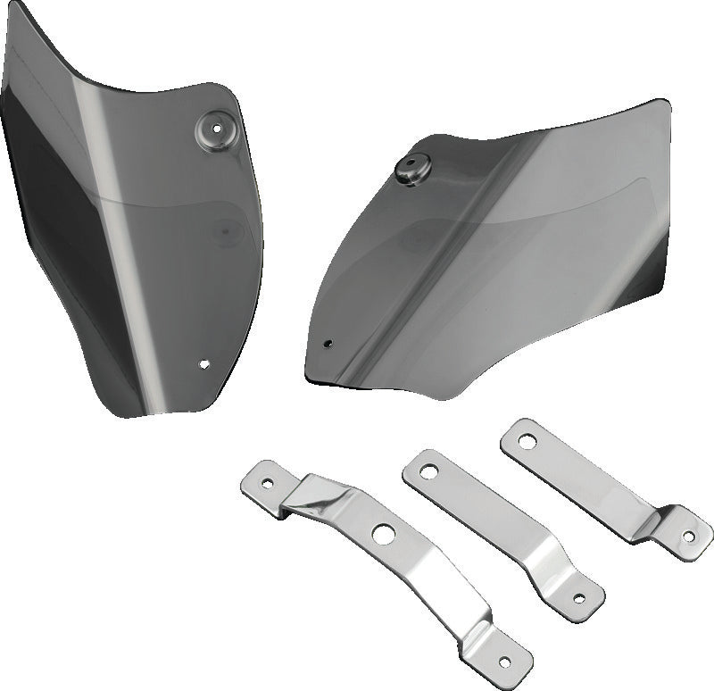 Kuryakyn Saddle Shields Heat Deflectors 2000-2017 Softail Smoke - 1186