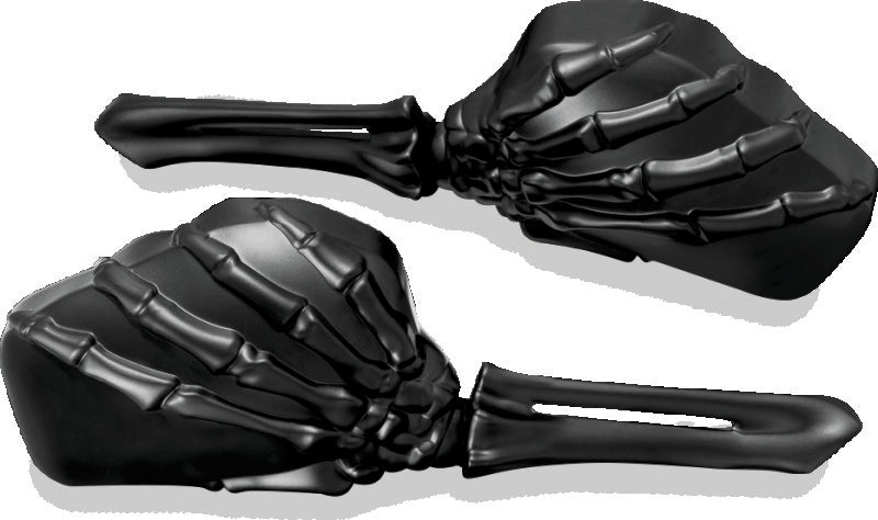 Kuryakyn Skeleton Hand Mirrors Black/Black - 1758