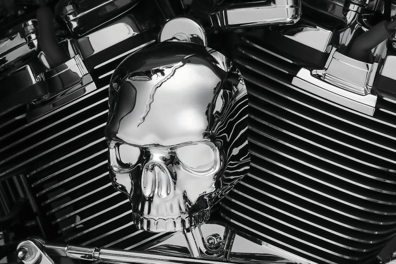 Kuryakyn Skull Horn Cover 17-Up With Waterfall Style Horn Chrome - 5730