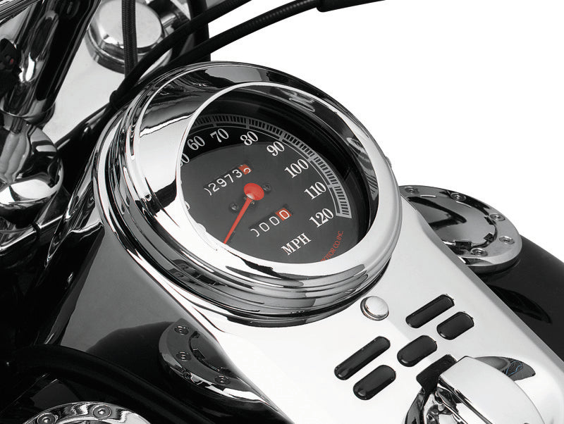 Kuryakyn Speedometer Trim Ring With Visor Chrome - 112