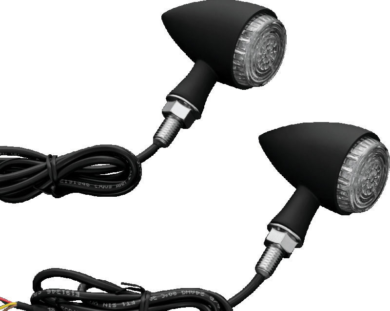 Kuryakyn Torpedo Indicator LED Amber Lights Turn Only Matte Black - 2510