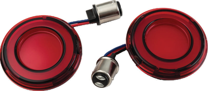 Kuryakyn Tracer L.E.D. Rear Turn Signal Insert Red Light Red Lens 1157 - 2906