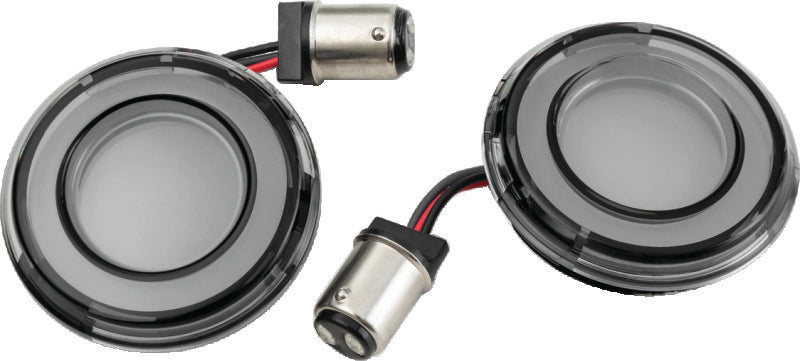 Kuryakyn Tracer L.E.D. Turn Signal Inserts Red/Red Smoke Lens Rear - 2905