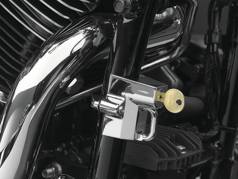 Kuryakyn Universal Helmet Lock 1-1/4in-1-1/2in Mount Chrome - 4232