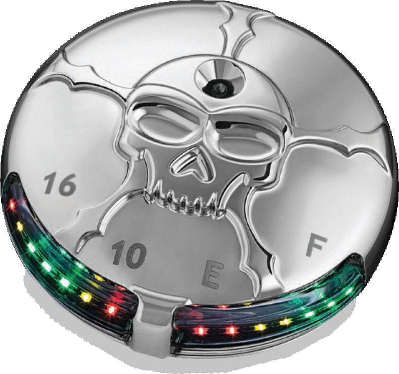 Kuryakyn Zombie Fuel & Battery Gauge Chrome - 7357